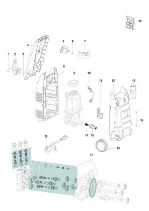 Complete illustrated parts list PW 110 C High-pressure washer