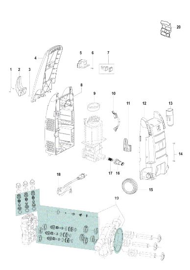 Complete illustrated parts list PW 110 C High-pressure washer
