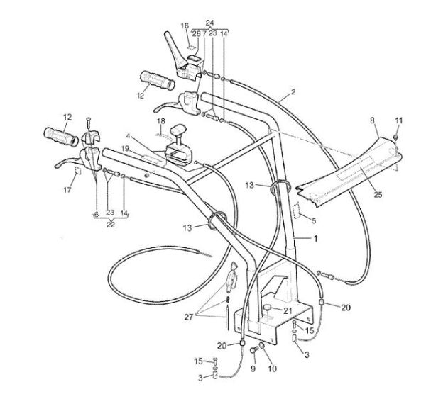 Handlebar CR 340 H Transporter