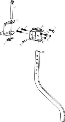 Drag bar MH 197 RK (K800 HC) Rotary tiller