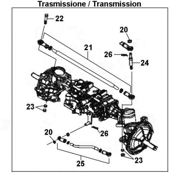 Front axle transmission APACHE 92 4x4 EVO Cat.2015 Garden tractor