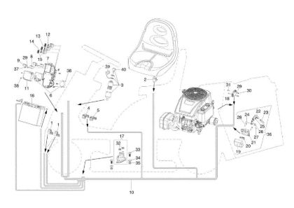 Electrical parts MISTRAL 72/12,5 K H (3in1) Garden tractor