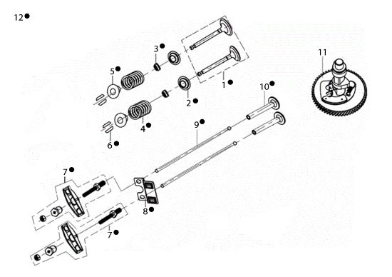 Valves MISTRAL 72/12,5 K H (3in1) Garden tractor