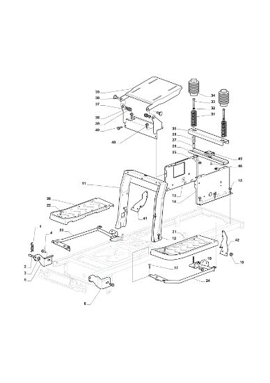 Frame (1/2) OM 84/14,5 K H Cat. 2015 Garden tractor