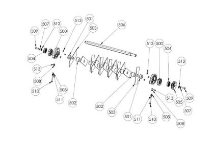 Illustrated parts list 4 SR 38 B45 Scarifier
