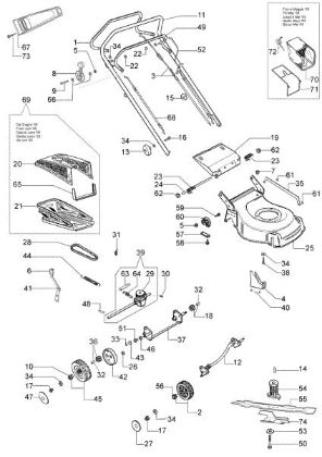 Illustrated parts list (From March 2002) G 53 THX Lawnmower
