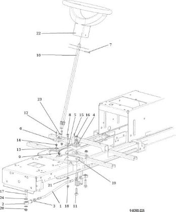 Steering arm OM 92/16H Cat. 2015 Garden tractor