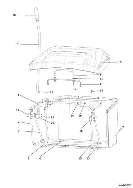 Grass collector OM 92/16H Cat. 2015 Garden tractor