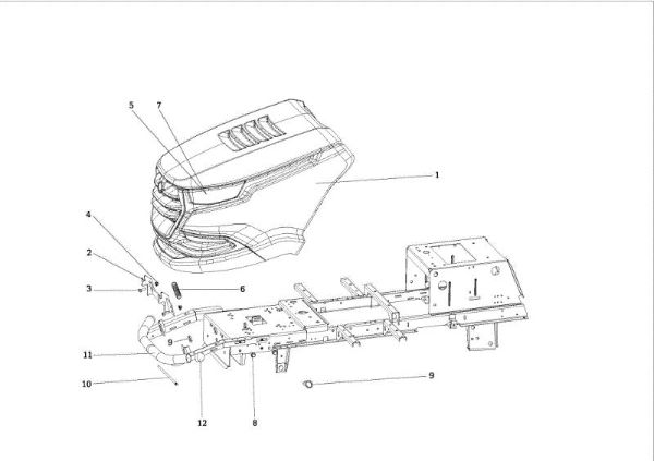Hood (2/2) OM 92/16H Cat. 2015 Garden tractor