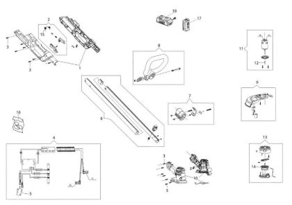 Complete illustrated parts list BC 200 Li-Ion Electric trimmer