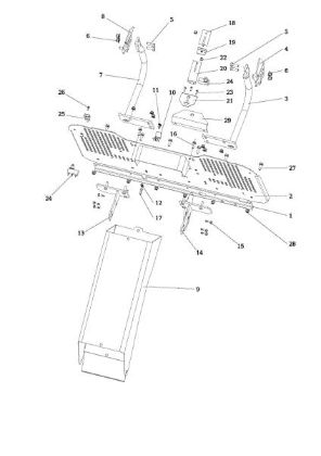 Chute and collector assy OM 106/16 KH (K1600AVD) Cat. 2015 Garden tractor