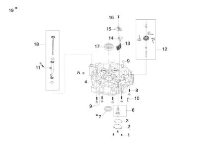 Crankcase cover OM 106/16 KH (K1600AVD) Cat. 2015 Garden tractor
