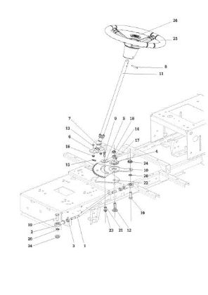 Steering arm OM 106/18 H Cat. 2015 Garden tractor