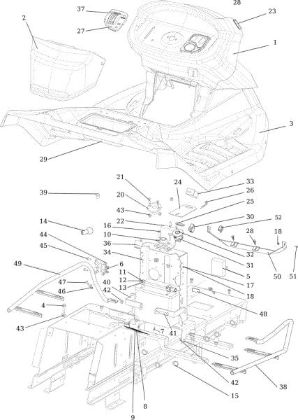 Dashboard OM 107 L/16 KH (K1600AVD) Cat. 2015 Garden tractor
