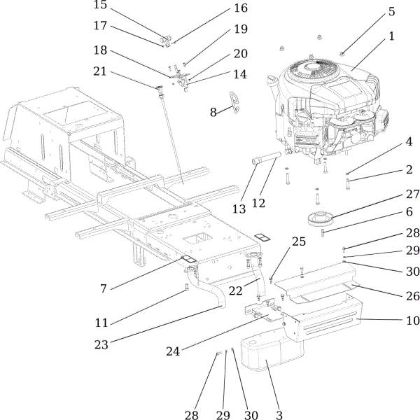 Engine OM 107 L/24 KH (K2400AVD V-Twin) Cat. 2015 Garden tractor