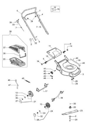 Illustrated parts list G 44 PBXC COMFORT Lawnmower