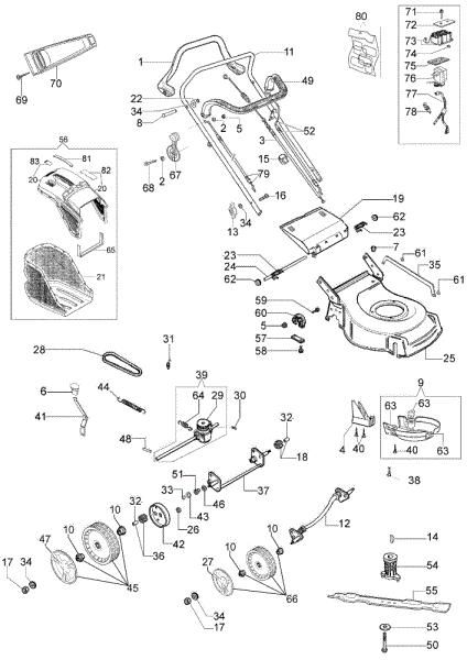Illustrated parts list G 48 TBXE COMFORT PLUS Lawnmower