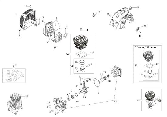 Engine BC 270 S (Ø 26) Brushcutter