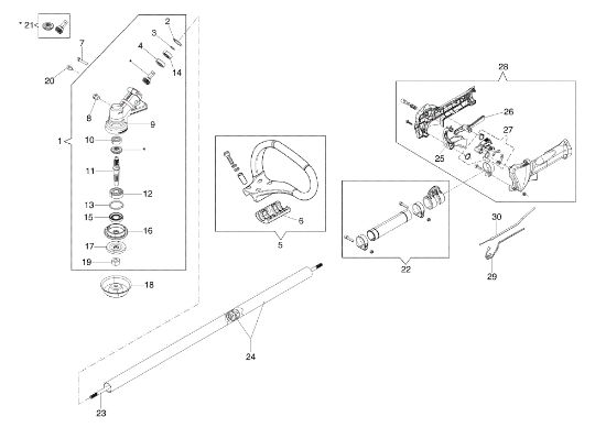 Transmission BC 270 S (Ø 26) Brushcutter