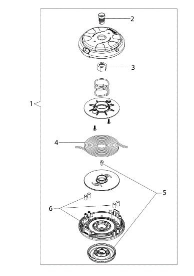 Illustrated parts list (Head "Speed&Go") BC 270 S (Ø 26) Brushcutter
