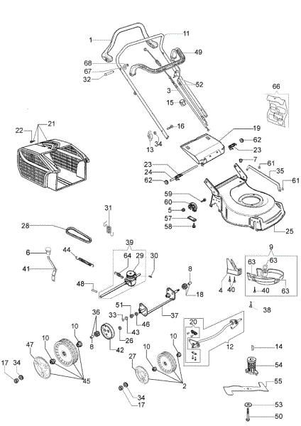 Complete illustrated parts list G 48 TB COMFORT Lawnmower