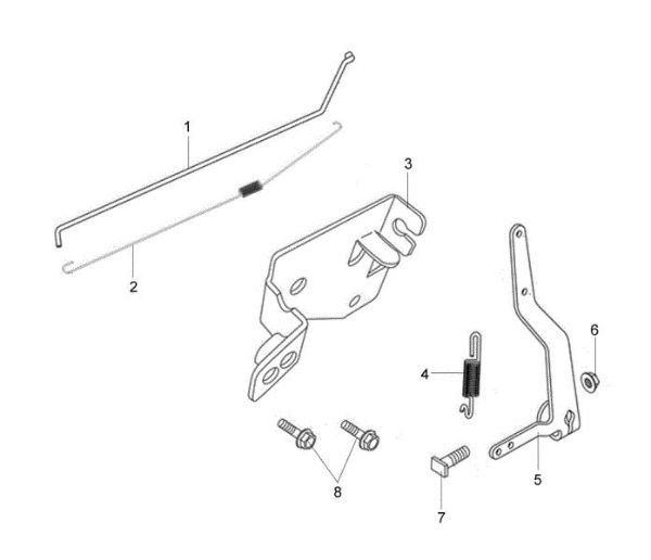 Control lever G 48 TK COMFORT PLUS (K600 AUTOCHOCKE) Lawnmower