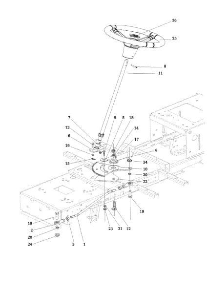 Steering arm OM 106/18 H Cat. 2016 Garden tractor