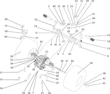Transmission OM 107 L/17,5 H Cat. 2016 Garden tractor
