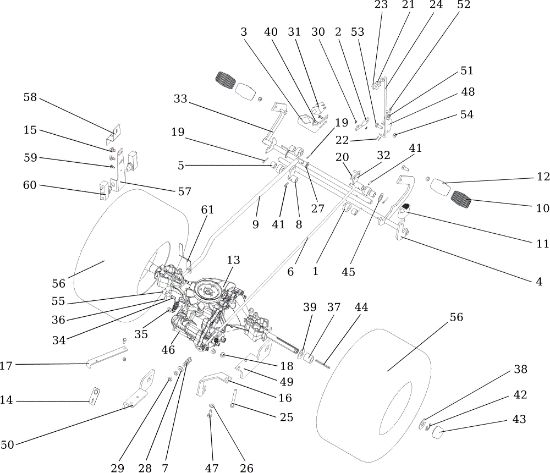 Transmission OM 107 L/17,5 H Cat. 2016 Garden tractor