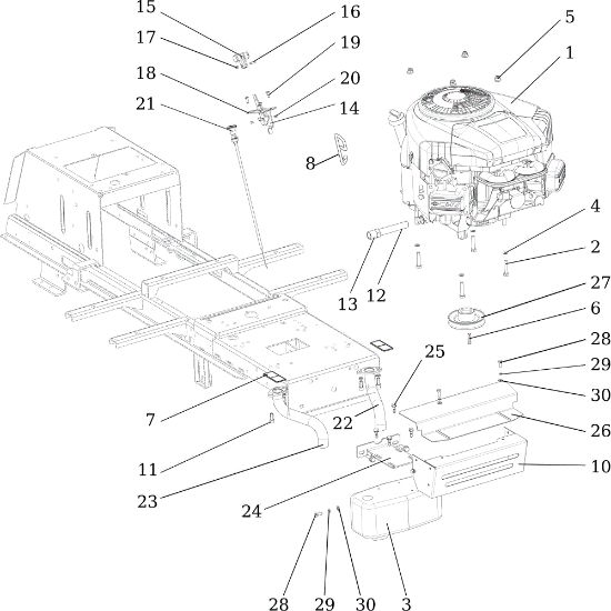 Engine OM 107 L/24 KH (K2400AVD V-Twin) Cat. 2016 Garden tractor