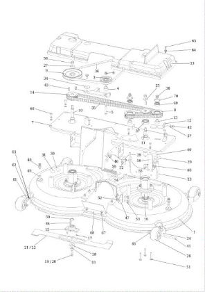 Cutting plate (1) OM 124/24 KH (K2400AVD V-Twin) Cat. 2016 Garden tractor