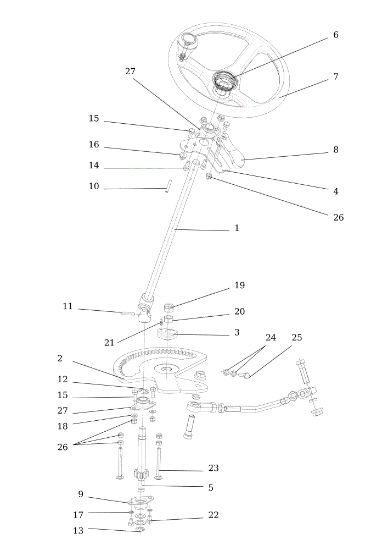 Steering arm CHEYENNE (B&S) Cat. 2016 Garden tractor