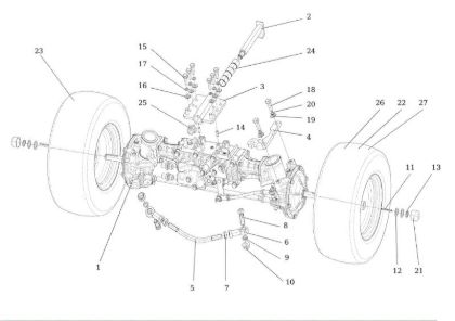 Front axle CHEYENNE (KAWASAKI) Cat. 2016 Garden tractor