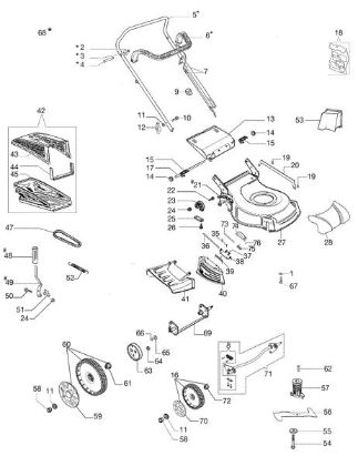 Illustrated parts list GV 48 PK ALLROAD PLUS 4 (K600) Lawnmower
