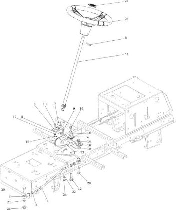 Steering arm OM 106/24 KH (K2400AVD V-Twin) 4X4 Cat. 2016 Garden tractor