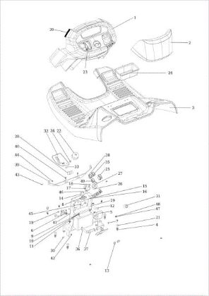 Dashboard OM 106/24 KH (K2400AVD V-Twin) 4X4 Cat. 2016 Garden tractor