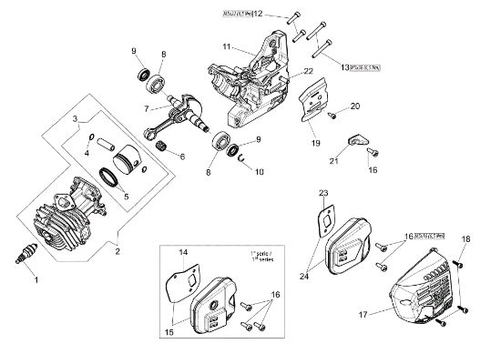 Engine GST 360 Chainsaw