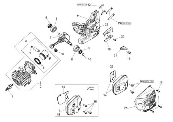 Engine GST 360 Chainsaw
