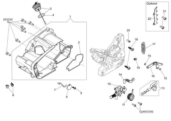 Crankcase GST 360 Chainsaw