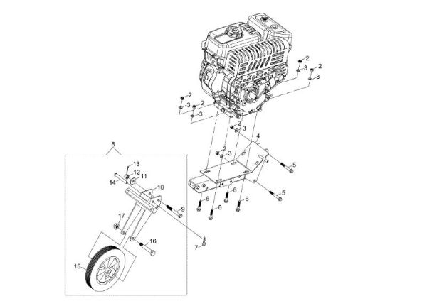 Wheel MH 197 RKS (K800 HC) Rotary tiller