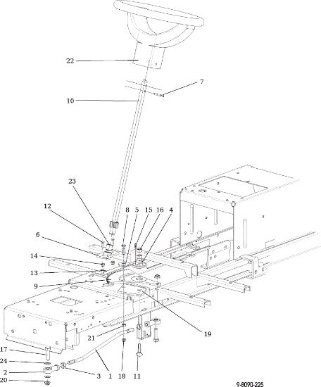 Steering arm OM 92/13H Cat. 2017 Garden tractor