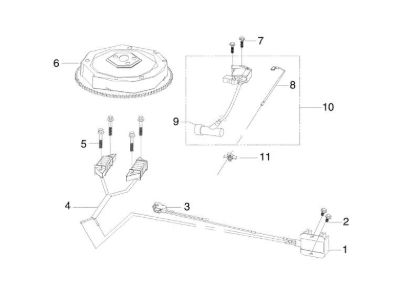 Flywheel OM 92/16KH (K1600AVD) Cat. 2017 Garden tractor
