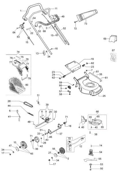Illustrated parts list G 53 TK COMFORT PLUS (K650) Lawnmower