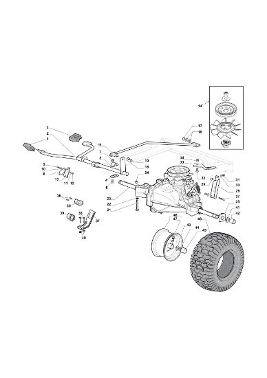 Transmission OM 84/14,5 K H Cat. 2017 Garden tractor
