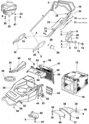 New handle (From January 2003) LUX 53 T Lawnmower