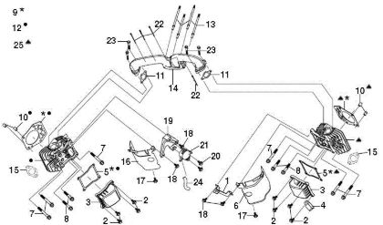 Top cover OM 124/24 KH (K2400AVD V-Twin) Cat. 2017 Garden tractor