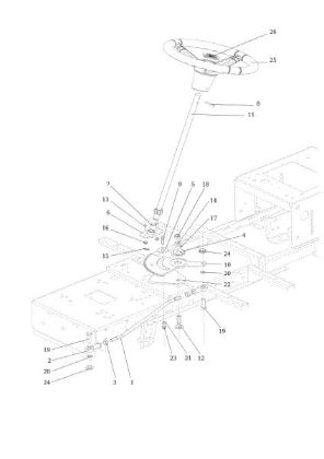 Steering arm OM 124/22 HP Garden tractor