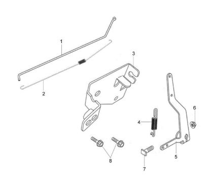 Control lever G 48 PK COMFORT SD (K 600 AUTOCHOCKE) Lawnmower