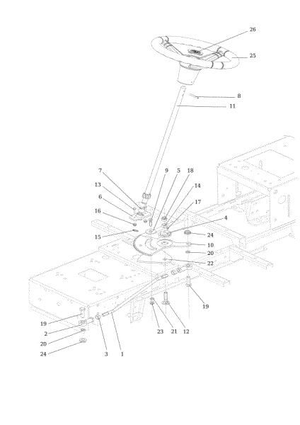 Steering arm OM 124/22 H Cat. 2017 Garden tractor