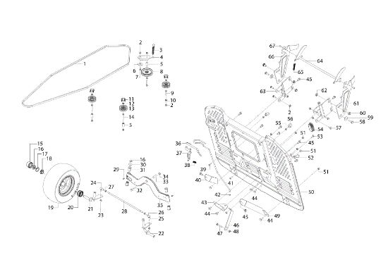Front axle and bag support OM 105/24 K H Garden tractor